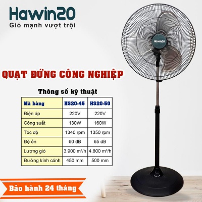 Quạt đứng công nghiệp HAWIN HS20-50